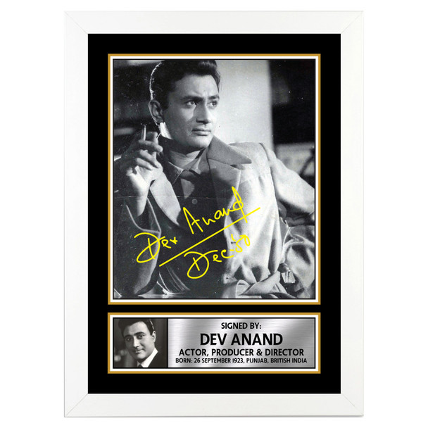 Dev Anand M312 - Bollywood - Autographed Poster Print Photo Signature GIFT
