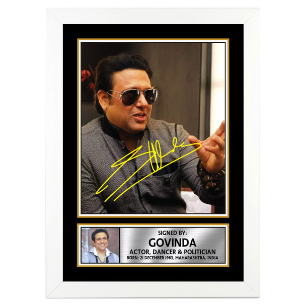 Govinda M316 - Bollywood - Autographed Poster Print Photo Signature GIFT