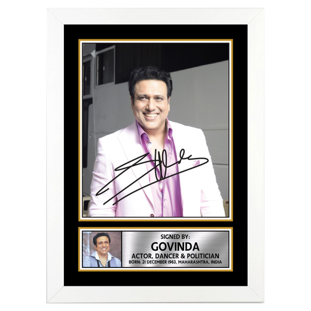 Govinda M317 - Bollywood - Autographed Poster Print Photo Signature GIFT