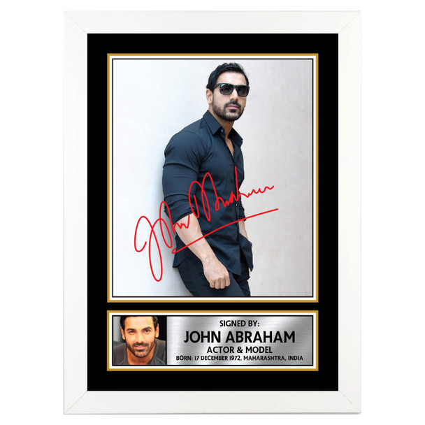 John Abraham M326 - Bollywood - Autographed Poster Print Photo Signature GIFT