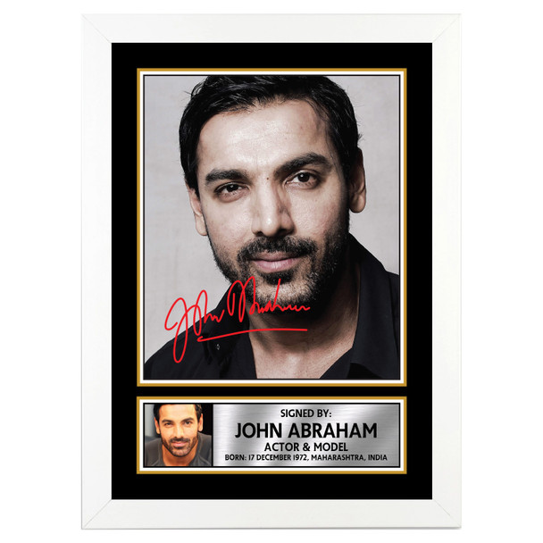 John Abraham M327 - Bollywood - Autographed Poster Print Photo Signature GIFT