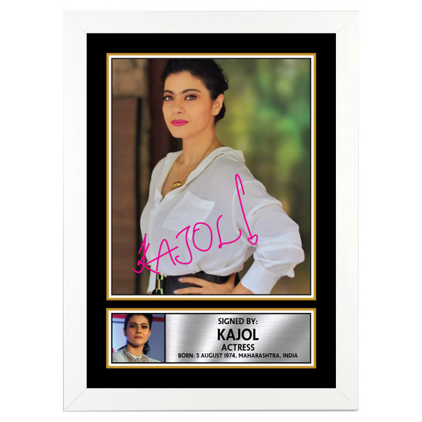 Kajol M330 - Bollywood - Autographed Poster Print Photo Signature GIFT