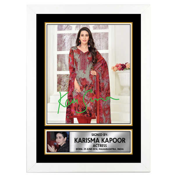 karishma kapoor M340 - Bollywood - Autographed Poster Print Photo Signature GIFT