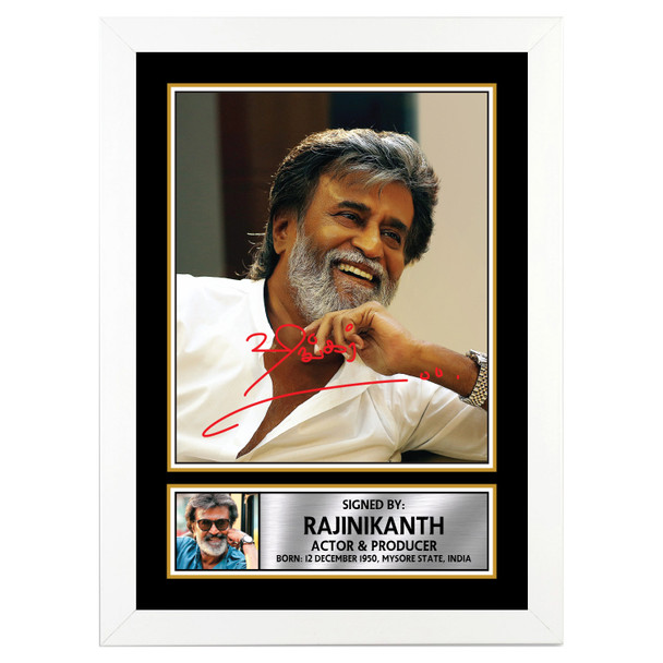 Rajnikanth M361 - Bollywood - Autographed Poster Print Photo Signature GIFT
