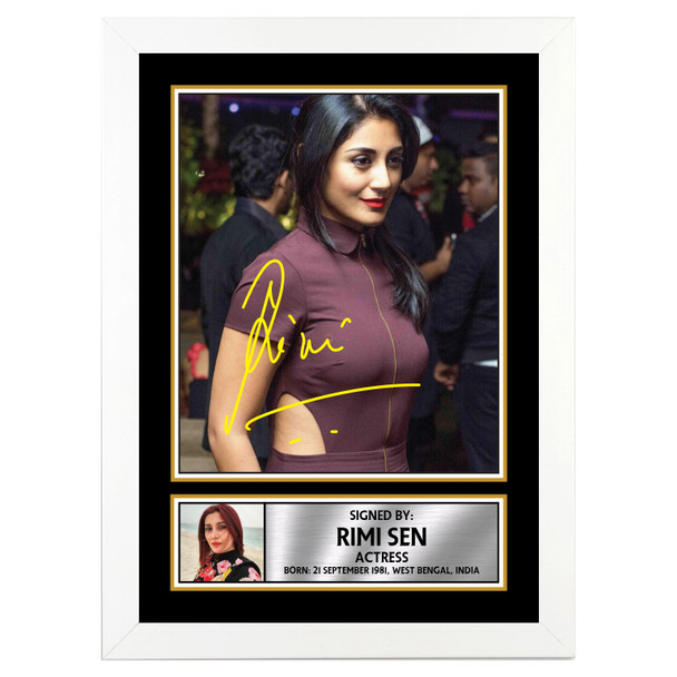 Rimi Sen M369 - Bollywood - Autographed Poster Print Photo Signature GIFT