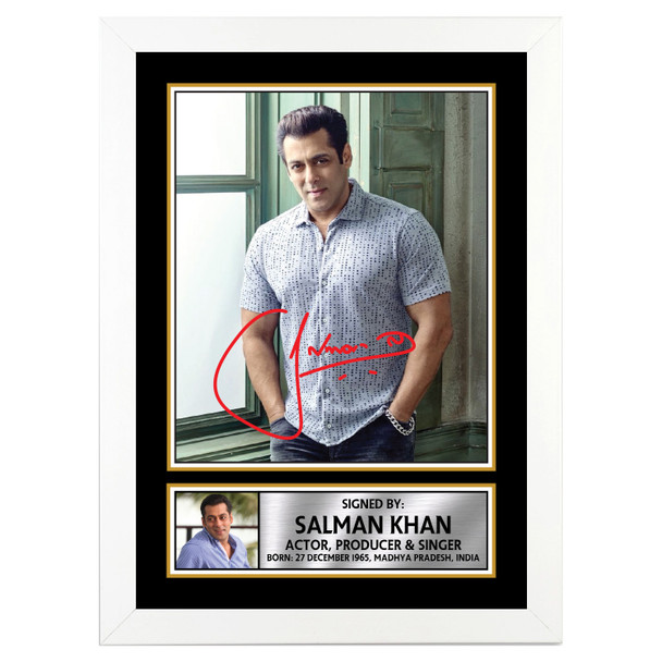 Salman Khan M374 - Bollywood - Autographed Poster Print Photo Signature GIFT