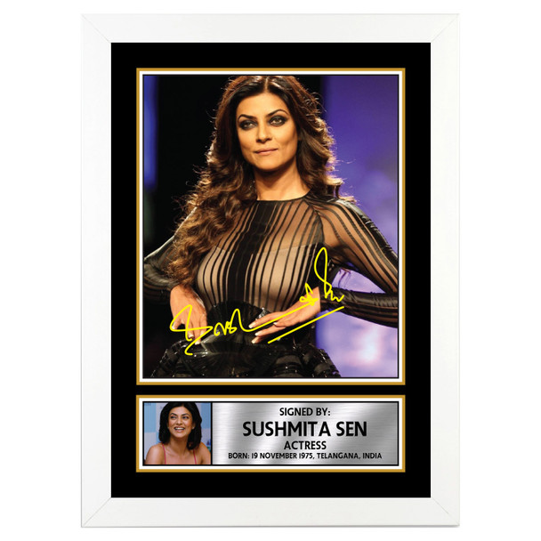 Sushmita Sen M392 - Bollywood - Autographed Poster Print Photo Signature GIFT