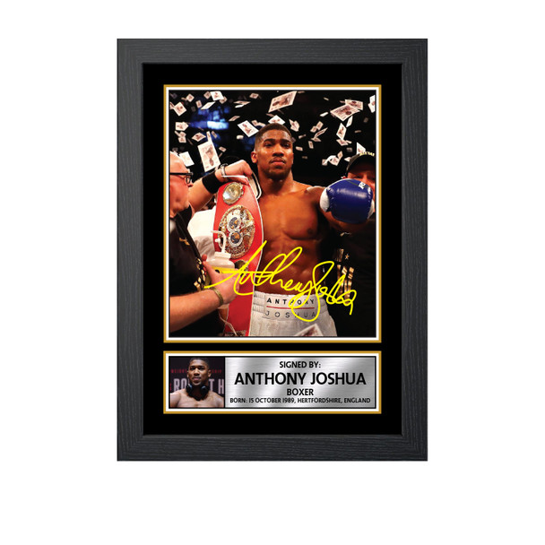 Anthony Joshua M659 - Boxing - Autographed Poster Print Photo Signature GIFT