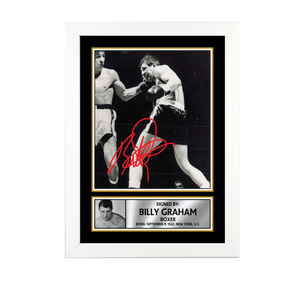 Billy Graham M670 - Boxing - Autographed Poster Print Photo Signature GIFT