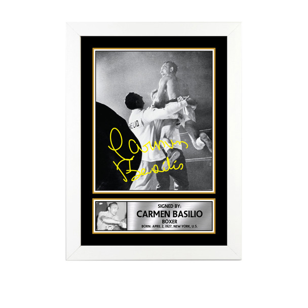 Carmen Basilio M678 - Boxing - Autographed Poster Print Photo Signature GIFT