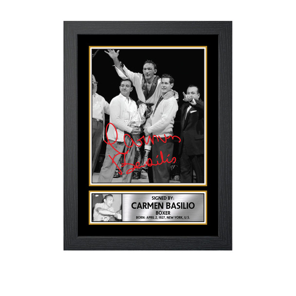 Carmen Basilio M679 - Boxing - Autographed Poster Print Photo Signature GIFT