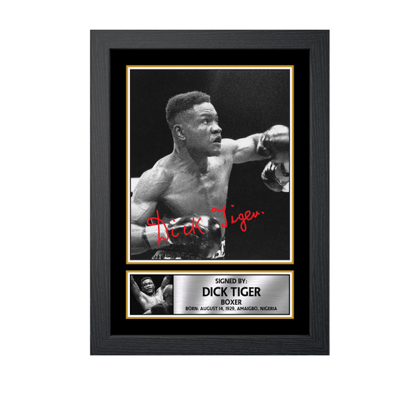 Dick Tiger M681 - Boxing - Autographed Poster Print Photo Signature GIFT
