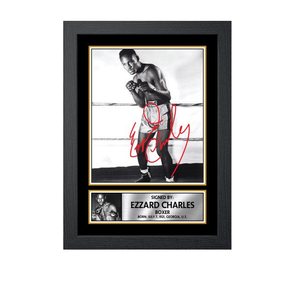 Ezzard Charles M691 - Boxing - Autographed Poster Print Photo Signature GIFT