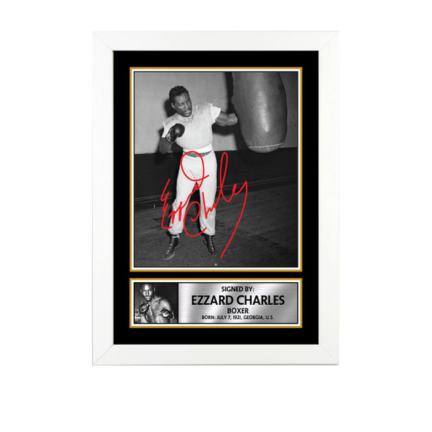 Ezzard Charles M692 - Boxing - Autographed Poster Print Photo Signature GIFT