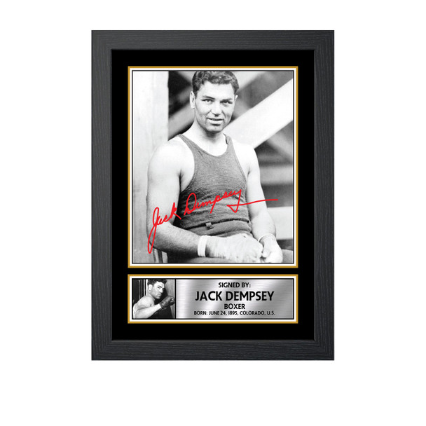 Jack Dempsey M711 - Boxing - Autographed Poster Print Photo Signature GIFT