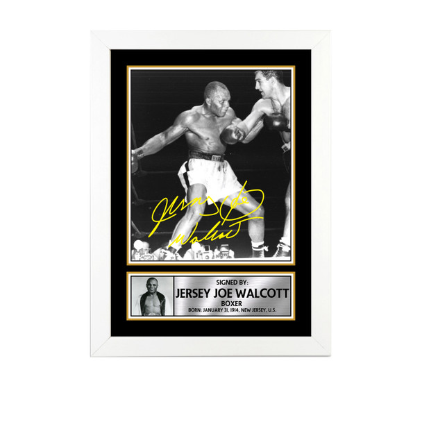 Jersey Joe Walcott M718 - Boxing - Autographed Poster Print Photo Signature GIFT