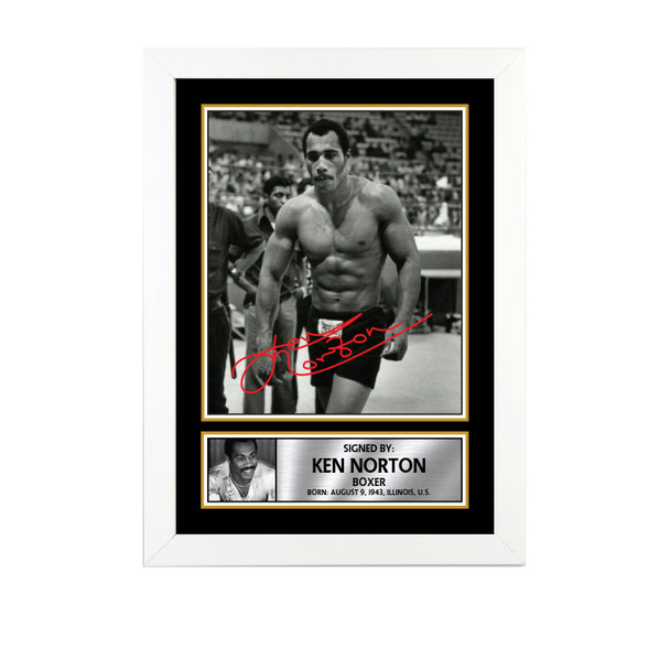 Ken Norton M736 - Boxing - Autographed Poster Print Photo Signature GIFT