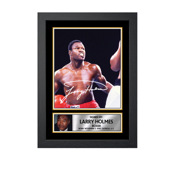 Larry Holmes M741 - Boxing - Autographed Poster Print Photo Signature GIFT