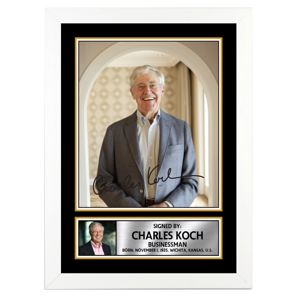 Charles Koch 2 - Famous Businessmen - Autographed Poster Print Photo Signature GIFT