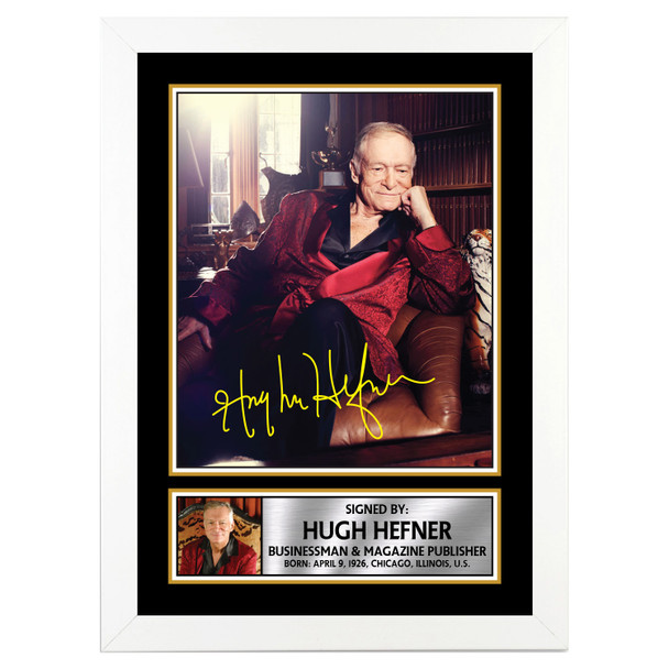 Hugh Hefner 2 - Famous Businessmen - Autographed Poster Print Photo Signature GIFT