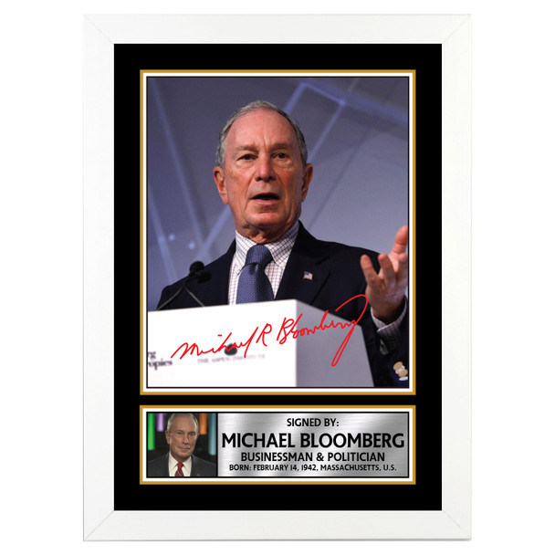 Michael Bloomberg 2 - Famous Businessmen - Autographed Poster Print Photo Signature GIFT