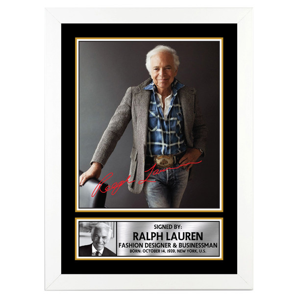 Ralph Lauren 2 - Famous Businessmen - Autographed Poster Print Photo Signature GIFT