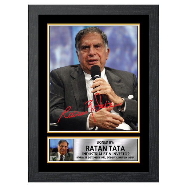 Ratan Tata - Famous Businessmen - Autographed Poster Print Photo Signature GIFT