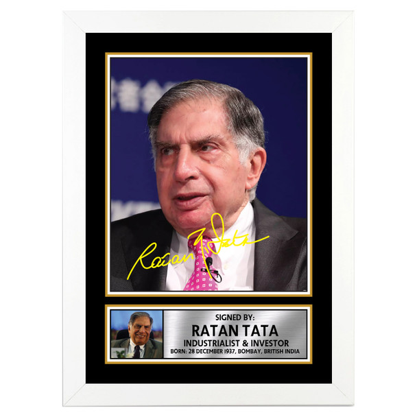 Ratan Tata 2 - Famous Businessmen - Autographed Poster Print Photo Signature GIFT