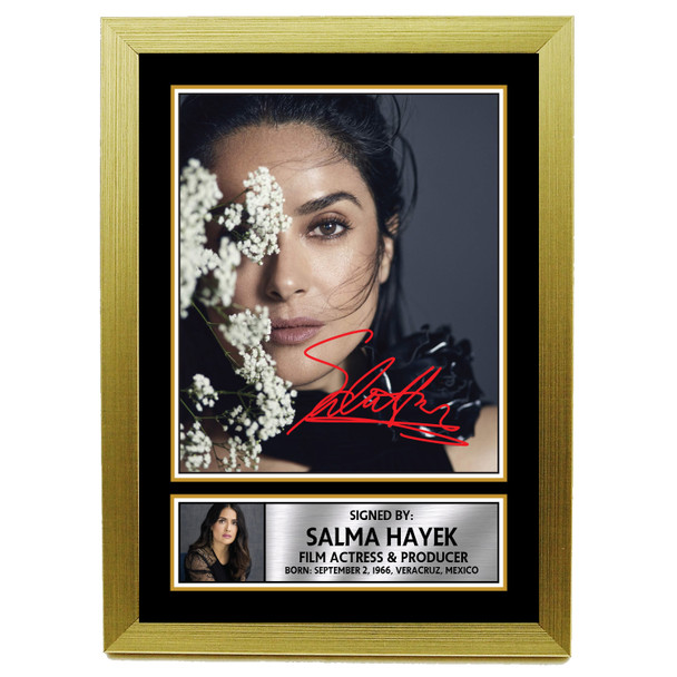 Salma Hayek 2 Famous Businessmen Autographed Poster Print Photo Signature Gift Salma Hayek 2 Famous Businessmen Autographed Poster Print Photo Signature Gift