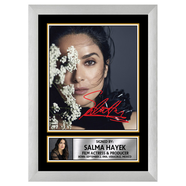 Salma Hayek 2 Famous Businessmen Autographed Poster Print Photo Signature Gift Salma Hayek 2 Famous Businessmen Autographed Poster Print Photo Signature Gift