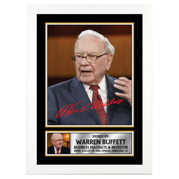 Warren Buffett 2 - Famous Businessmen - Autographed Poster Print Photo Signature GIFT