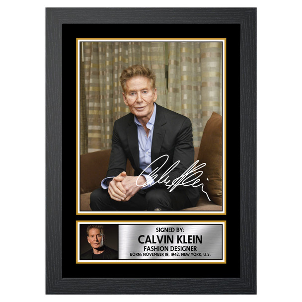 Calvin Klein - Fashion Designer - Autographed Poster Print Photo Signature GIFT