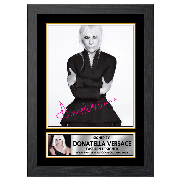 Donatella Versace - Fashion Designer - Autographed Poster Print Photo Signature GIFT