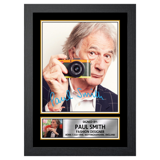 Paul Smith - Fashion Designer - Autographed Poster Print Photo Signature GIFT