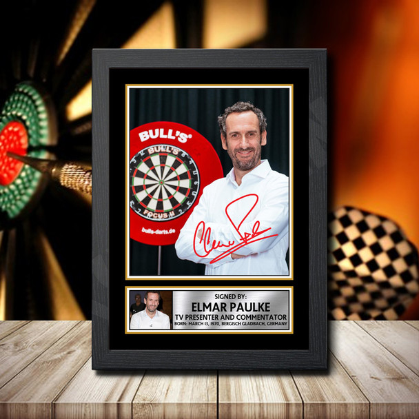 Elmar Paulke 2 - Signed Autographed Darts Star Print