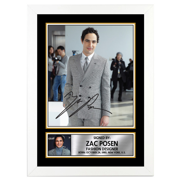 Zac Posen 2 - Fashion Designer - Autographed Poster Print Photo Signature GIFT