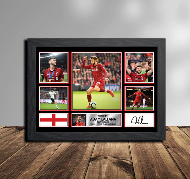 Adam Lallana - TEAM Footballer - Autographed Poster Print Photo Signature GIFT