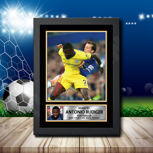 ANTONIO RUDIGER - Footballer - Autographed Poster Print Photo Signature GIFT