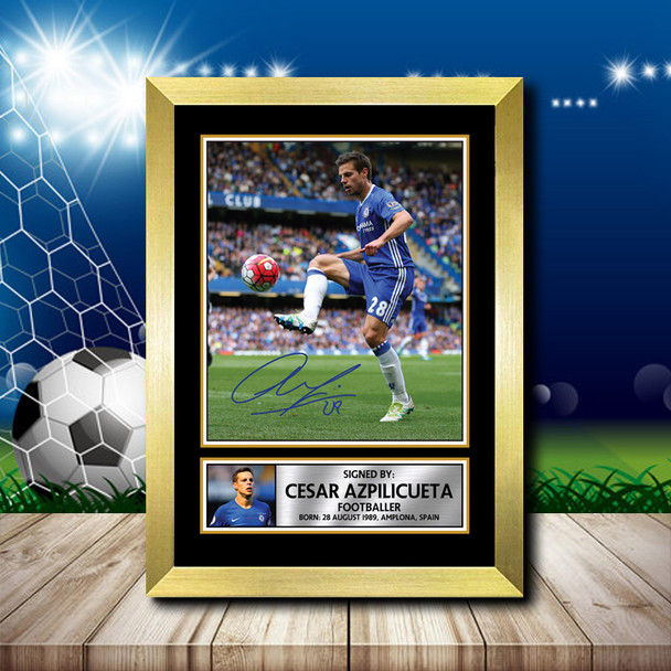Csar Azpilicueta - Footballer - Autographed Poster Print Photo Signature GIFT
