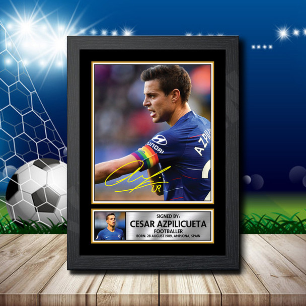 Csar Azpilicueta 2 - Footballer - Autographed Poster Print Photo Signature GIFT