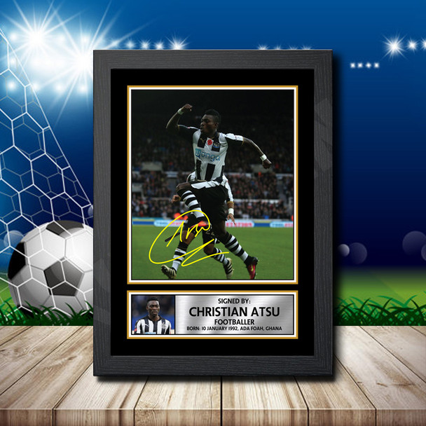Christian Atsu 2 - Footballer - Autographed Poster Print Photo Signature GIFT