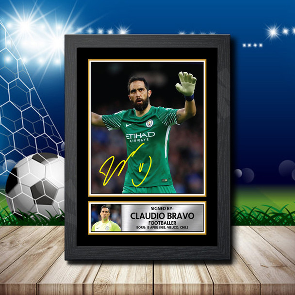 Claudio Bravo 2 - Footballer - Autographed Poster Print Photo Signature GIFT