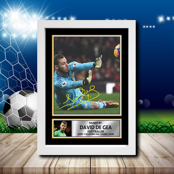 David de Gea 2 - Footballer - Autographed Poster Print Photo Signature GIFT
