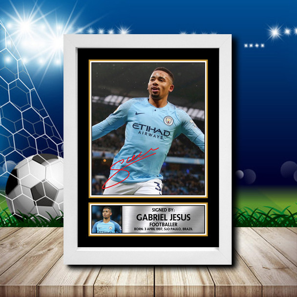 Gabriel Jesus 2 - Footballer - Autographed Poster Print Photo Signature GIFT