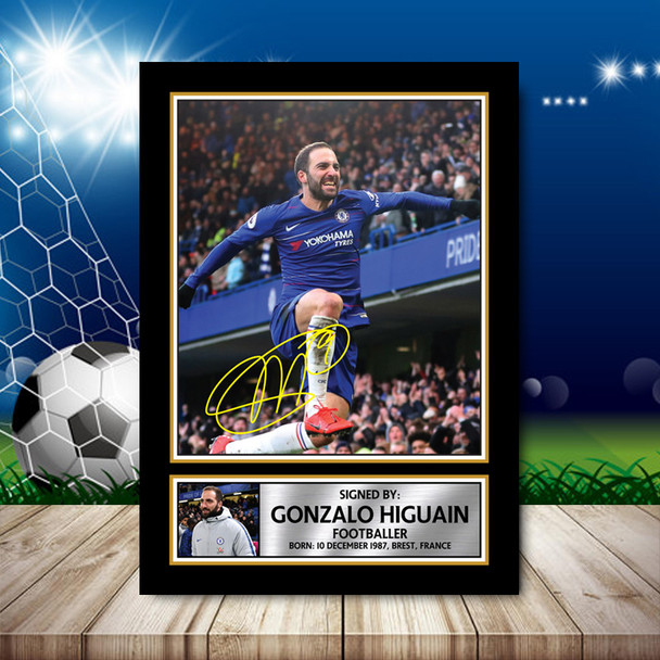 Gonzalo Higuain 2 - Footballer - Autographed Poster Print Photo Signature GIFT