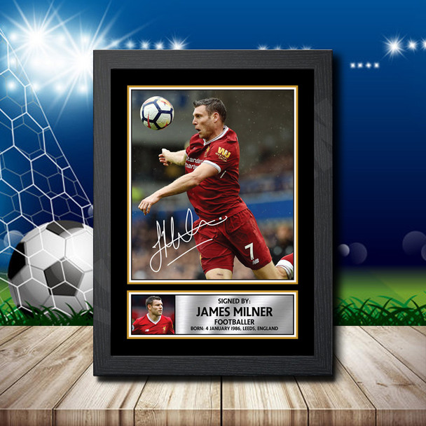 James Milner 3 - Footballer - Autographed Poster Print Photo Signature GIFT