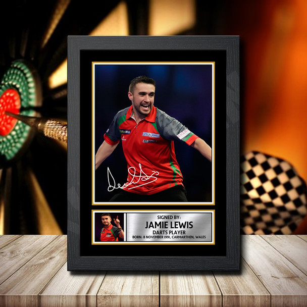 Jamie Lewis - Signed Autographed Darts Star Print