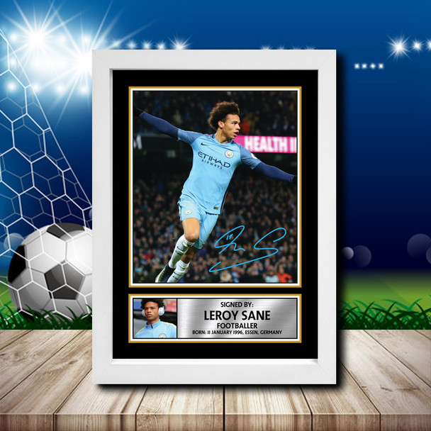 Leroy Sane 2 - Footballer - Autographed Poster Print Photo Signature GIFT