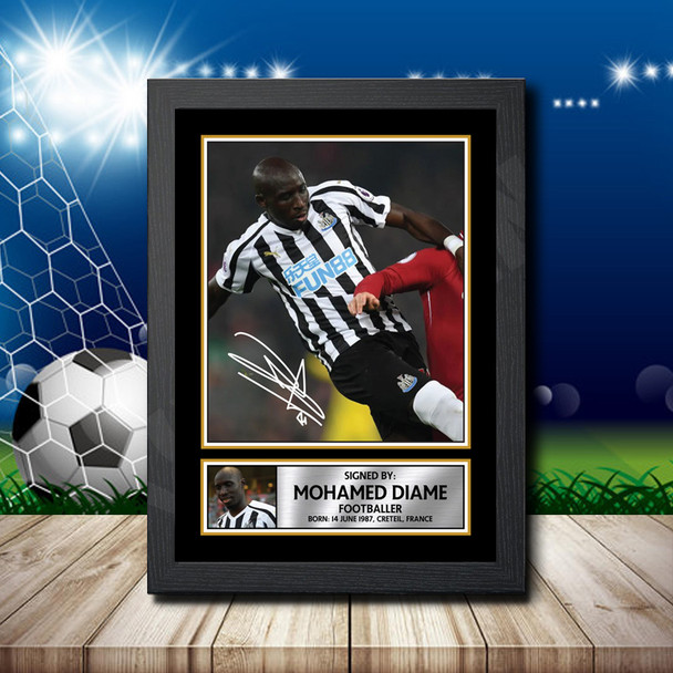 Mohamed Diame 2 - Footballer - Autographed Poster Print Photo Signature GIFT