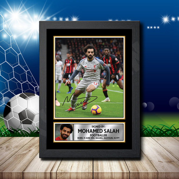 MOHAMED SALAH 3 - Footballer - Autographed Poster Print Photo Signature GIFT